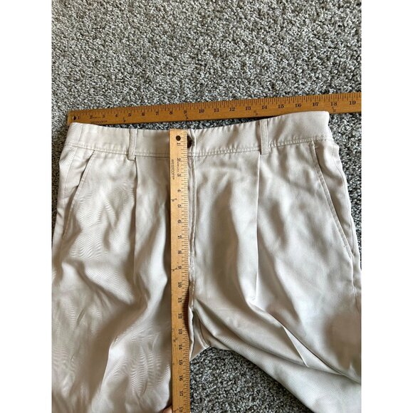 The Reset Women's Size M Pleated Trousers R Label Beige Lyocell Cropped Pockets - Picture 8 of 11